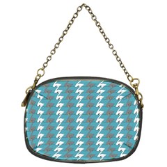 Swan Herd Houndstooth Pattern  Chain Purse (two Sides) by emilyzragz