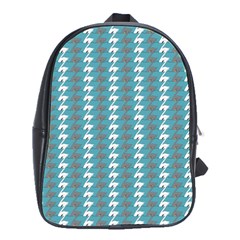 Swan Herd Houndstooth Pattern  School Bag (large) by emilyzragz