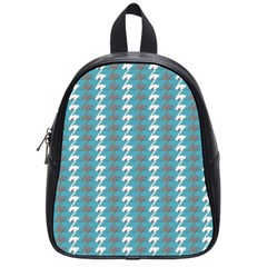 Swan Herd Houndstooth Pattern  School Bag (small) by emilyzragz