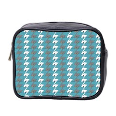 Swan Herd Houndstooth Pattern  Mini Toiletries Bag (two Sides) by emilyzragz