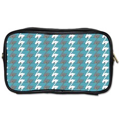 Swan Herd Houndstooth Pattern  Toiletries Bag (one Side) by emilyzragz