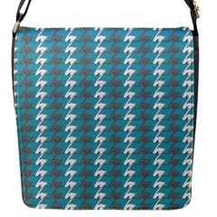 Swan Herd Houndstooth Pattern  Flap Closure Messenger Bag (s) by emilyzragz