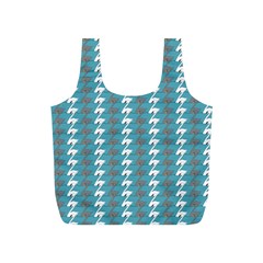 Swan Herd Houndstooth Pattern  Full Print Recycle Bag (s) by emilyzragz