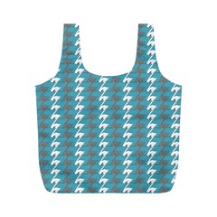 Swan Herd Houndstooth Pattern  Full Print Recycle Bag (m) by emilyzragz