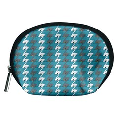 Swan Herd Houndstooth Pattern  Accessory Pouch (medium) by emilyzragz