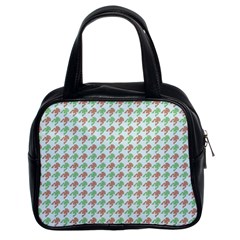 Amphibians Hopping Houndstooth Pattern Classic Handbag (two Sides) by emilyzragz