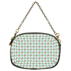 Amphibians Hopping Houndstooth Pattern Chain Purse (One Side)