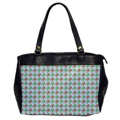 Amphibians Hopping Houndstooth Pattern Oversize Office Handbag