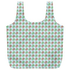 Amphibians Hopping Houndstooth Pattern Full Print Recycle Bag (XL)