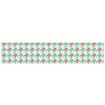 Amphibians Hopping Houndstooth Pattern Small Flano Scarf Front