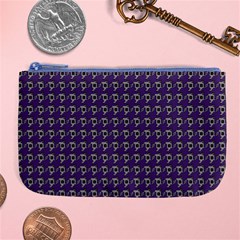 Luv Machine Robot Houndstooth Pattern (purple) Large Coin Purse by emilyzragz