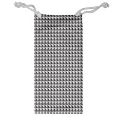 Luv Machine Robot Houndstooth Pattern (grey) Jewelry Bag by emilyzragz