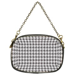 Luv Machine Robot Houndstooth Pattern (grey) Chain Purse (one Side) by emilyzragz