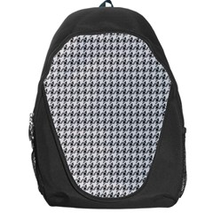 Luv Machine Robot Houndstooth Pattern (grey) Backpack Bag by emilyzragz