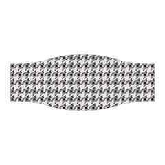 Luv Machine Robot Houndstooth Pattern (grey) Stretchable Headband by emilyzragz