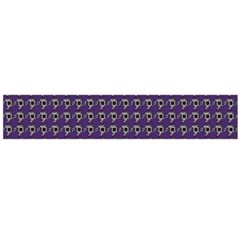 Luv Machine Robot Houndstooth Pattern (purple) Large Flano Scarf  by emilyzragz