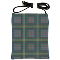 Plaid Pencil Crayon Pattern Shoulder Sling Bag by emilyzragz