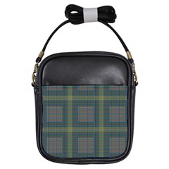 Plaid Pencil Crayon Pattern Girls Sling Bag by emilyzragz