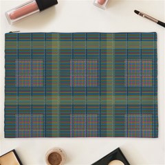 Plaid Pencil Crayon Pattern Cosmetic Bag (xxl) by emilyzragz