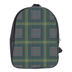 Plaid Pencil Crayon Pattern School Bag (xl) by emilyzragz