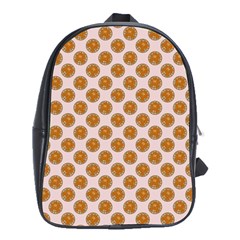 Waffle Polka Dot Pattern School Bag (xl) by emilyzragz