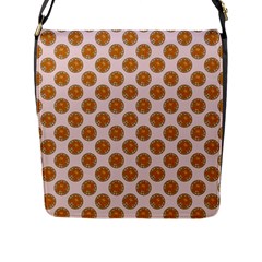 Waffle Polka Dot Pattern Flap Closure Messenger Bag (l) by emilyzragz