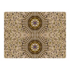 Moon Shine Over The Wood In The Night Of Glimmering Pearl Stars Double Sided Flano Blanket (mini)  by pepitasart