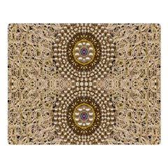 Moon Shine Over The Wood In The Night Of Glimmering Pearl Stars Double Sided Flano Blanket (large)  by pepitasart