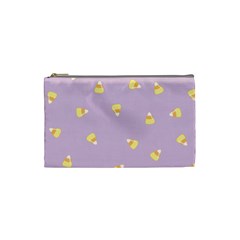 Candy Corn (purple) Cosmetic Bag (small) by JessisArt