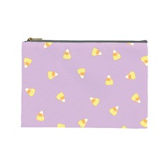 Candy Corn (purple) Cosmetic Bag (large) by JessisArt