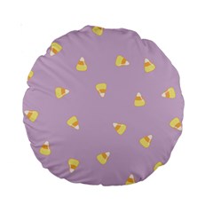 Candy Corn (purple) Standard 15  Premium Round Cushions by JessisArt