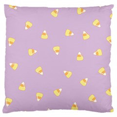 Candy Corn (purple) Large Flano Cushion Case (one Side)