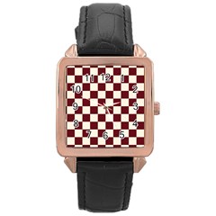 Pattern Background Texture Rose Gold Leather Watch  by Sapixe