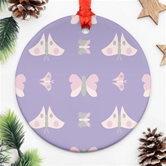 Butterfly Butterflies Merry Girls Ornament (Round)