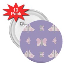 Butterfly Butterflies Merry Girls 2.25  Buttons (10 pack) 