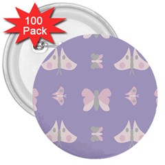 Butterfly Butterflies Merry Girls 3  Buttons (100 pack) 