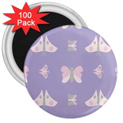 Butterfly Butterflies Merry Girls 3  Magnets (100 pack)