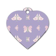 Butterfly Butterflies Merry Girls Dog Tag Heart (One Side)