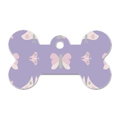 Butterfly Butterflies Merry Girls Dog Tag Bone (One Side)