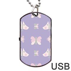 Butterfly Butterflies Merry Girls Dog Tag USB Flash (One Side)