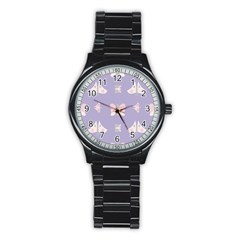 Butterfly Butterflies Merry Girls Stainless Steel Round Watch