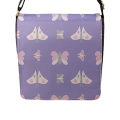 Butterfly Butterflies Merry Girls Flap Closure Messenger Bag (L)