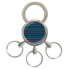 Pattern Zig Zag Colorful Zigzag 3-ring Key Chains by Sapixe