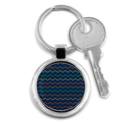 Pattern Zig Zag Colorful Zigzag Key Chains (round)  by Sapixe