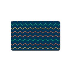 Pattern Zig Zag Colorful Zigzag Magnet (name Card) by Sapixe