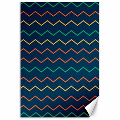 Pattern Zig Zag Colorful Zigzag Canvas 12  X 18  by Sapixe