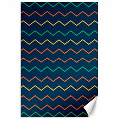 Pattern Zig Zag Colorful Zigzag Canvas 24  X 36  by Sapixe