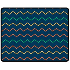 Pattern Zig Zag Colorful Zigzag Fleece Blanket (medium)  by Sapixe