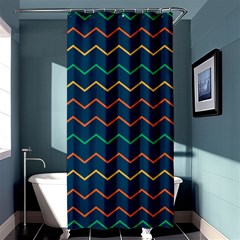 Pattern Zig Zag Colorful Zigzag Shower Curtain 36  X 72  (stall)  by Sapixe