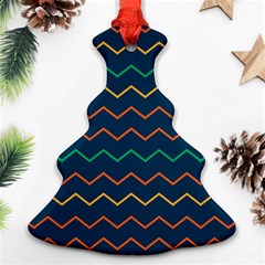 Pattern Zig Zag Colorful Zigzag Christmas Tree Ornament (two Sides) by Sapixe